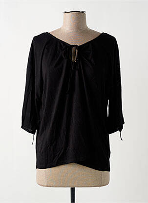 Top tissage jersey manches 3/4 noir LOLA ESPELETA femme