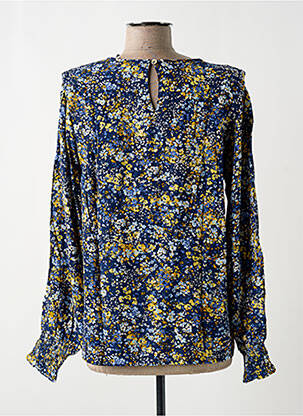 Blouse imprimé fleurs manches longues bleu COPENHAGEN femme