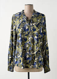 Blouse imprimé fantaisie manches longues vert COPENHAGEN femme
