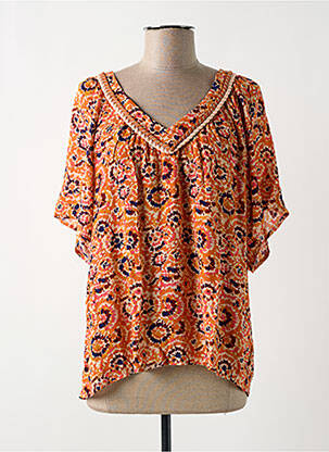 Blouse manches courtes manches courtes orange LOLA ESPELETA femme