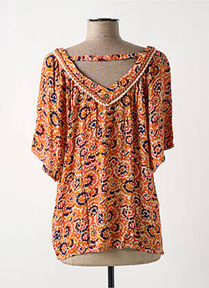 Blouse manches courtes manches courtes orange LOLA ESPELETA femme