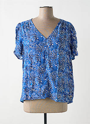 Blouse manches courtes manches courtes bleu LOLA ESPELETA femme