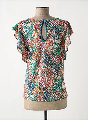 Top tissage jersey manches courtes vert LOLA ESPELETA femme