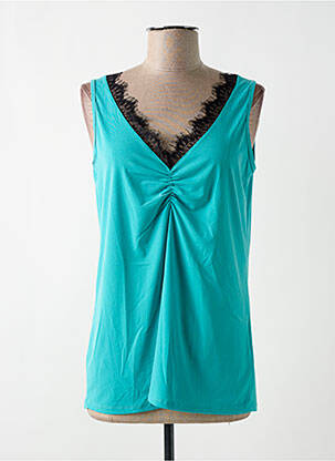 Top stretch sans manche vert SPG WOMAN femme