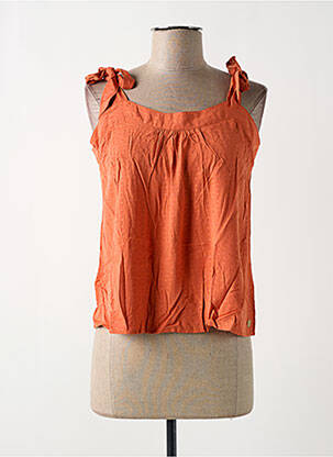 Top manches bretelles ajustables fines bretelles orange LOLA ESPELETA femme