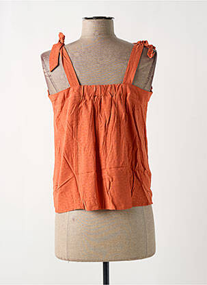 Top manches bretelles ajustables fines bretelles orange LOLA ESPELETA femme
