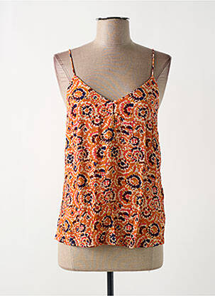 Top imprimé fantaisie fines bretelles orange LOLA ESPELETA femme
