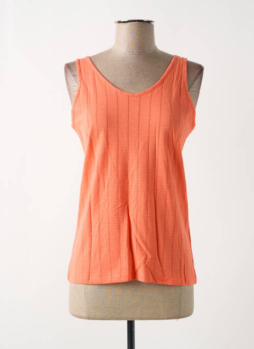 Débardeur coupe droite sans manche orange TBS femme