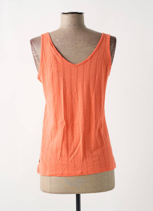 Débardeur coupe droite sans manche orange TBS femme