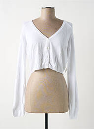 Gilet manches longues stretch blanc LOLA ESPELETA femme