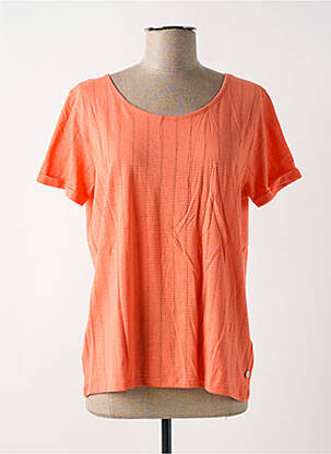 T-shirt stretch manches courtes orange TBS femme