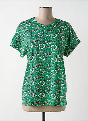 T-shirt stretch manches courtes vert BRANDTEX femme