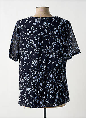 Blouse légère et transparente manches courtes bleu BRANDTEX femme