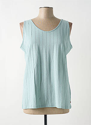 Débardeur stretch sans manche vert TBS femme