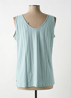 Débardeur stretch sans manche vert TBS femme