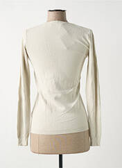 Gilet manches longues beige QUATRE VINGT JOURS pour femme seconde vue