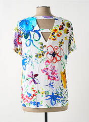 T-shirt blanc PAUSE CAFE pour femme seconde vue