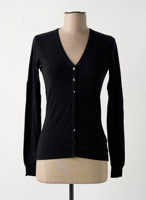 Gilet manches longues stretch noir QUATRE VINGT JOURS femme