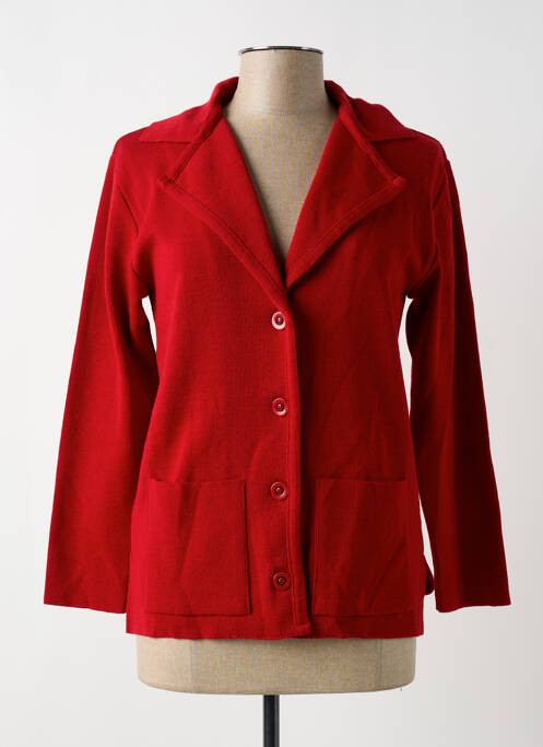 Gilet manches longues rouge ELEANE pour femme