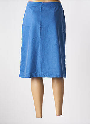 Jupe mi-longue taille à pinces bleu GRIFFON femme