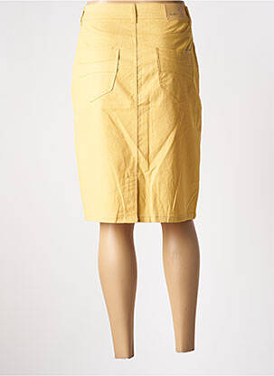 Jupe mi-longue stretch jaune GRIFFON femme