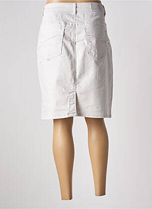Jupe mi-longue coupe droite gris GRIFFON femme