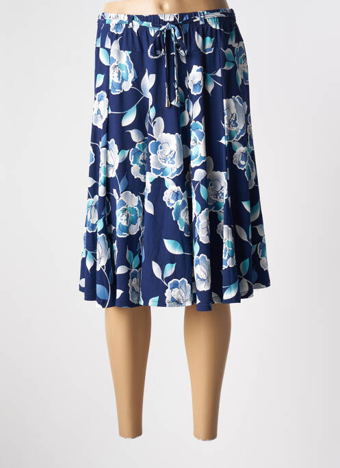 Jupe mi-longue stretch bleu GENUINE femme