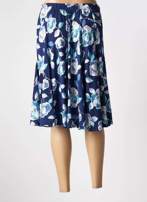 Jupe mi-longue stretch bleu GENUINE femme