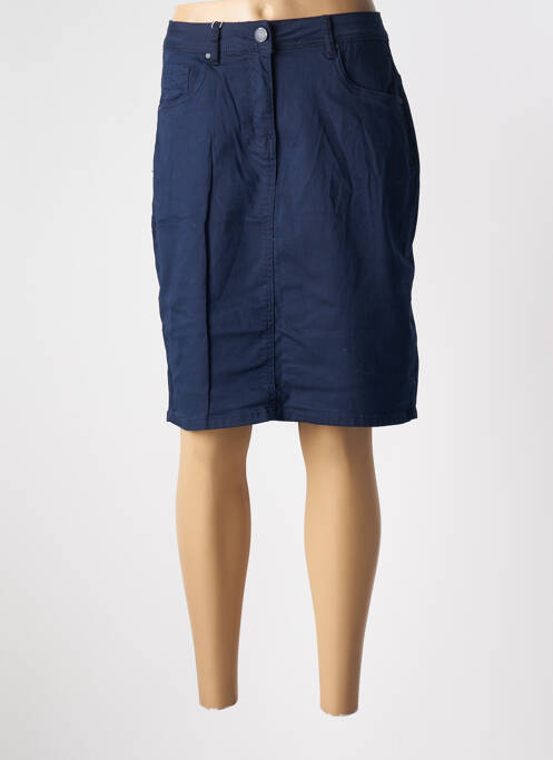 Jupe mi-longue bleu GRIFFON pour femme