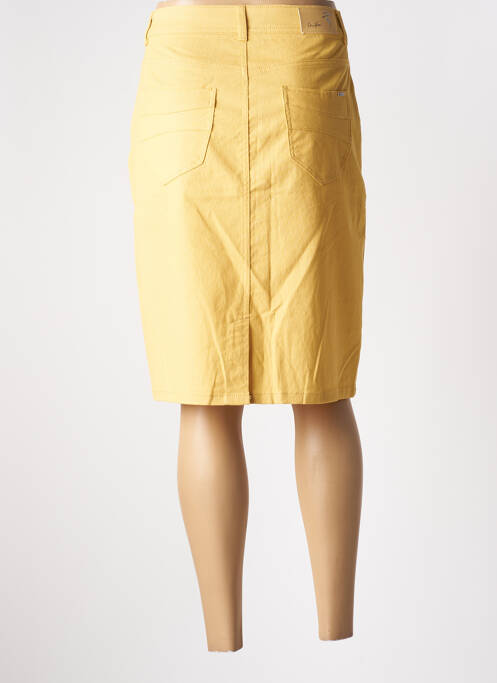 Jupe mi-longue jaune GRIFFON pour femme