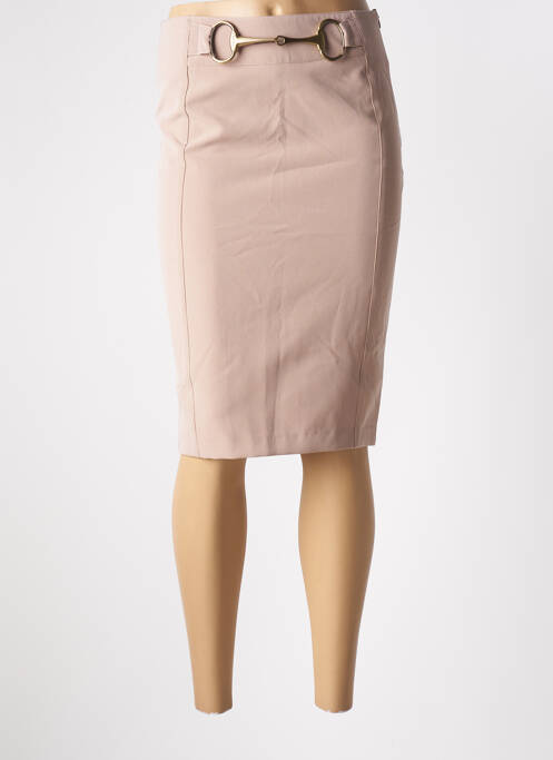 Jupe mi-longue marron ABSOLU pour femme