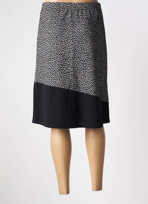 Jupe mi-longue noir QUATRE VINGT JOURS pour femme
