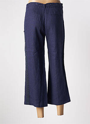 Pantacourt taille haute taille haute bleu JULIE GUERLANDE femme
