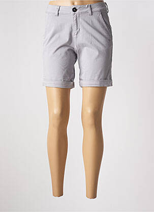 Short fermeture zippée sous rabat boutonné taille normale gris TBS femme