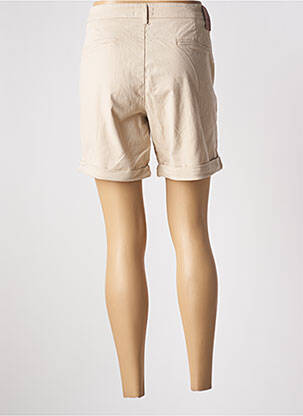 Short fermeture zippée sous rabat boutonné taille normale beige TBS femme