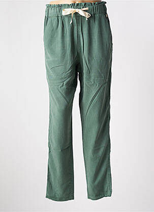 Pantalon droit tissage popeline taille normale vert LOLA ESPELETA femme