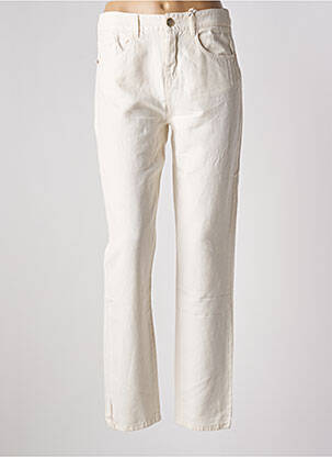 Jeans coupe slim poches taille haute beige LOLA ESPELETA femme