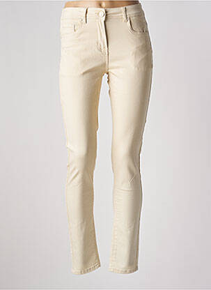 Jeans coupe slim stretch taille normale beige GRIFFON femme