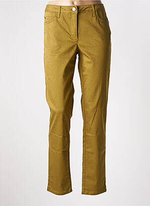 Pantalon slim tissage popeline taille normale vert BRANDTEX femme