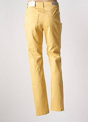 Pantalon slim tissage popeline taille normale jaune BRANDTEX femme