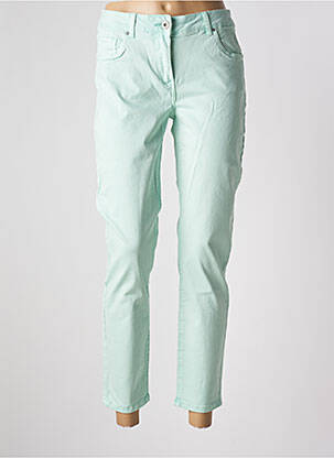 Jeans coupe droite stretch taille basse vert BRANDTEX femme