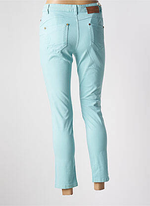 Pantalon 7/8 tissage popeline taille normale bleu LOLA ESPELETA femme