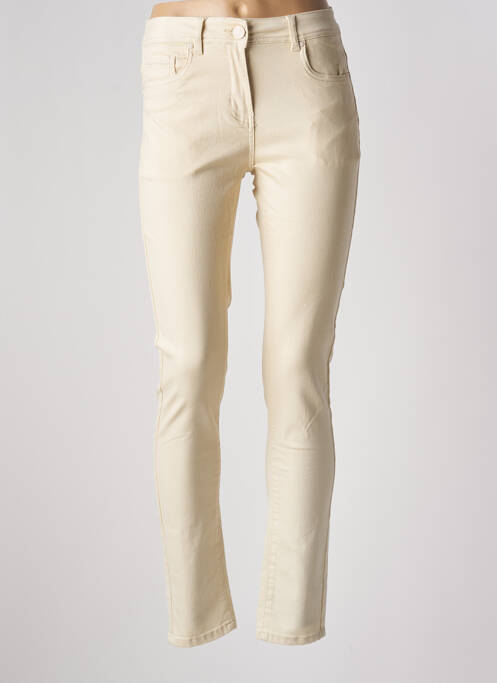 Jeans coupe slim beige GRIFFON pour femme