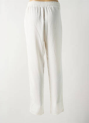 Pantalon droit taille élastique taille normale blanc SMASH WEAR femme