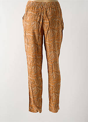 Pantalon slim taille élastique taille normale marron BRANDTEX femme