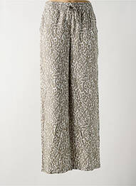 Pantalon large tissage popeline taille normale gris BRANDTEX femme