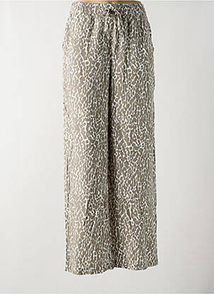 Pantalon large tissage popeline taille normale gris BRANDTEX femme