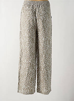 Pantalon large tissage popeline taille normale gris BRANDTEX femme