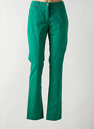 Pantalon slim tissage popeline taille normale vert BRANDTEX femme