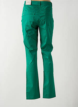 Pantalon slim tissage popeline taille normale vert BRANDTEX femme